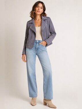 NWT Listicle Faux Suede Moto Jacket Size S